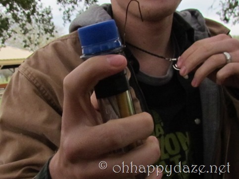 Geoocaching MIni Soda Bottle